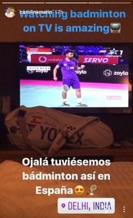 Marin's Instagram story